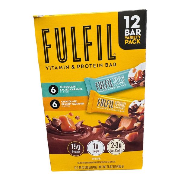 Fulfil Vitamin & Protein Bar: Chocolate Peanut Caramel, Chocolate Salted Caramel