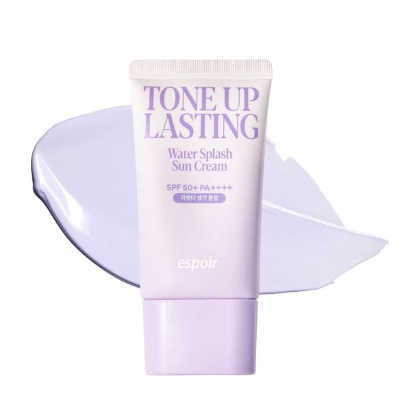 ESPORE Water Splash Sun Cream, Tone Up Lusting, SPF 50+ PA++++ Sunscreen, Face, Makeup Base, Slightly Baby Lavender, Tone Up, Waterproof, Non-Chemical, No Funde, Korean Cosmetics, espoir Official