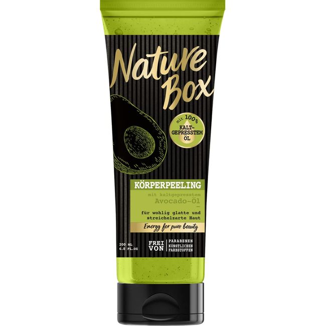 3 x Nature Box Körperpeeling mit Avocado-Öl je 200 ml für glatte Haut