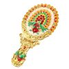 Queen-b Hand Mirror, Peacock, Foldable, Hand Mirror, Tabletop Stand, Mirror, Makeup Mirror, Compact, Stylish, Cute, Antique, Makeup, Portable, Gold