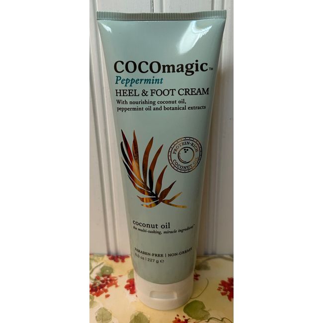 JUMBO SEALED COCOMAGIC PEPPERMINT HEEL & FOOT CREAM 8 OZ coco magic