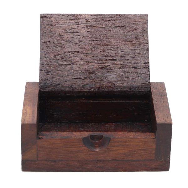 HERCHR Mini Pocket Toothpick Holder Portable Wood Toothpick Dispenser Toothpicks Container Case for Home Use