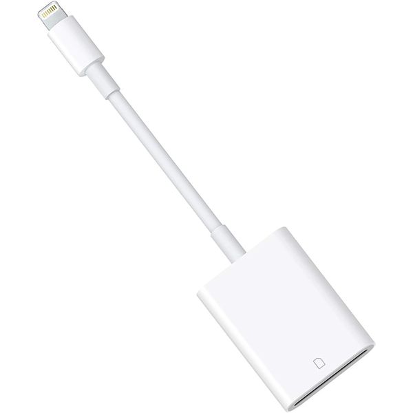 [Apple MFi Certified] iPhone SD Card Reader, Lightning Kartenleser Kamera Kartenlesegerät Adapter, Speicherkartenleser Kartenadapter für Fotografie iPhone 8/14/13/12/11/X