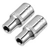 Sourcingmap 2 Pcs 1/4-Inch Drive 4.5mm 6-Point Shallow Socket, Metric, Cr-V