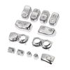 13PCS Chrome Hand Control Switch Housing Button Cover Cap For Harley Road Glide