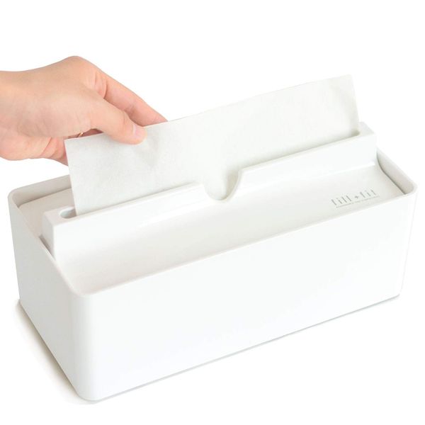 OKA Fill+fit Paper Towel Case, Lip Type, White (Tissue)