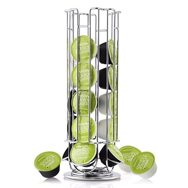 Ren He Dolce Gusto Revolving Coffee Pod Holder Stand Rack for 24 Capsules