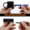 Loboo Idea 6 Pack Lockpick Training Padlocks With Black Cover, Practice Set/Transparent Locks for Picking, Training Set for Beginners and Locksmiths
