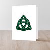 CafePress Green Celtic Knot Folded Greeting Card Glossy