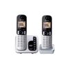 Panasonic KX-TGC222EB Cordless Phone with Answering Machine (Hands Free Functionality, Low Radiation)