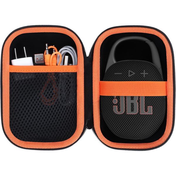 Hard Case Compatible with JBL Clip 5 Clip 4 Portable Speaker (Black Case)