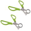 Generic 2-Pack Compact Stainless Steel Quail Egg Scissors - Green Egg Shell Cutter and Opener