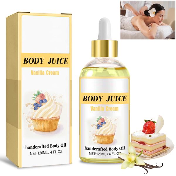 XdealCozyxc Vanilla Body Oil for Women Firming Skin, Moisturising Body Oil for Dry Skin (120ml)