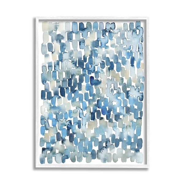 Stupell Industries Coastal Tile Abstract Soft Blue Beige Shapes