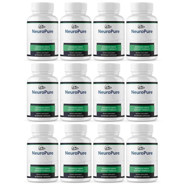 Neuro Pure Nerve Support Supplement, Cognitive Function Support - (12) Bottles