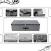2PCS Foldable Under Bed Storage Box with Plastic Support Liner, Handles, Zipper