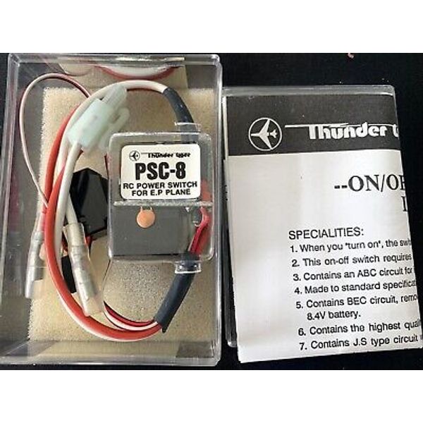 New Thunder Tiger PSC-8 RC Power Flight Switch Vintage Model Plane 628 ON OFF