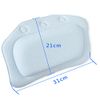Bath Pillow Comfortable Bath Cushion with Suction Cup Waterproof Neck Support Bathing Accessories for Tub (Light Blue)