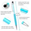 Quality 2-in-1 Capacitive Touchscreen Stylus and Ballpoint Pen with Crystals (Light Blue)