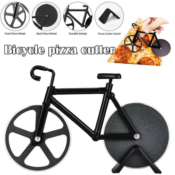 Bicycle Pizza Cutter Wheel Peeler Chopper Slicer Kitchen Pancake Cutting Tool US