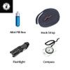 Survival Essentials 12 Pc. Kit Tactical Gear Emergency Prepping Backpacking BOB
