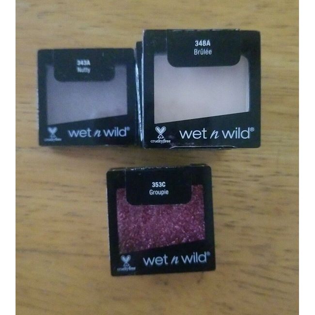 Wet N Wild Lot Of 6 Eyeshadow Singles, Brûlée, Nutty And Groupie