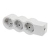 LEGRAND, Flat Power Strip, 3-Way Socket, Multiple Socket, Without Cable, Ultra White/Grey, 694573