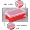 Dtlecyj Small Plastic Storage Box with Lid 3 Pcs Clear Plastic Storage Boxes with Snap Stackable Containers for Desk Storage Bedroom Family