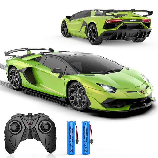 AEROQUEST Remote Control Car for Lamborghini, Officially Licensed 1:16 Scale Lambo Hobby Rc Cars with Headlight, 2.4GHz Race Car Toys for Boy Girl 4-12 Years Old, 12Km/h, Birthday Gift