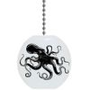 Black Octopus Solid Ceramic Fan Pull