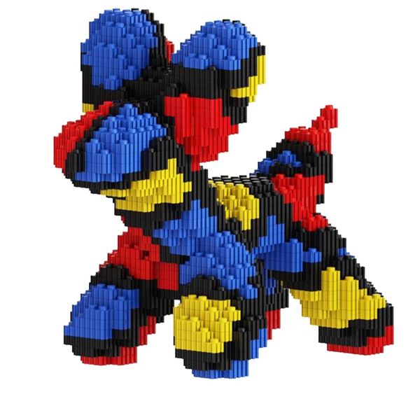 Balloon Dog Micro Building Blocks Set,DIY Unique Decoration Home,2000 PCS Building Bricks Compatible with Lego, Perfect Creative DlY Gift (Black)