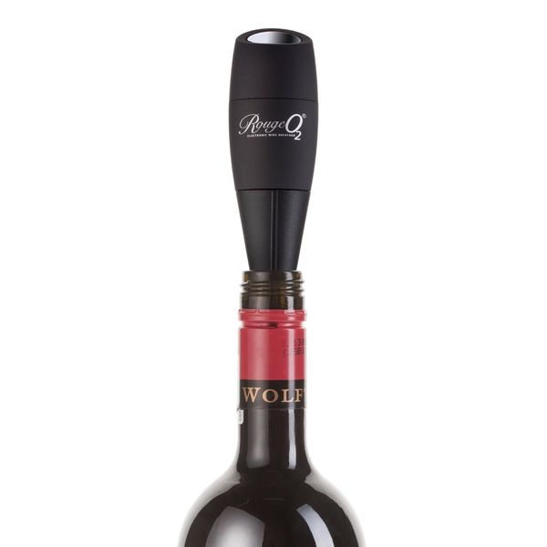 Rouge O2 Electronic Wine Breather - Wine Aerator - Black