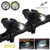 2X LED Flashlight Zoom Torch Clip Adjustable Focus Hunting White Light