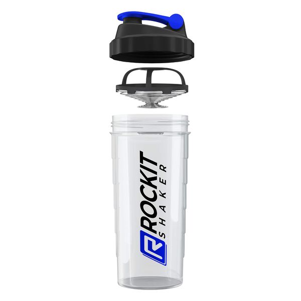 ROCKITZ RockitShaker 1000ml Protein Shaker | garantiert auslaufsicher | BPA frei | patentiertes Mischsystem | für deinen fitness Eiweißshake und Proteinshake Blau