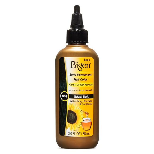 Bigen Semi Permanent Hair Color, Natural Black, 3 Fl Oz (BSPNB2)