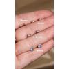 Andralok Sterling Silver 2mm Light Amethyst Crystal Nose Stud