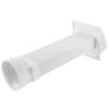 Spares2go Universal External Wall Vent Cover Kit for Vented Tumble Dryers (White)
