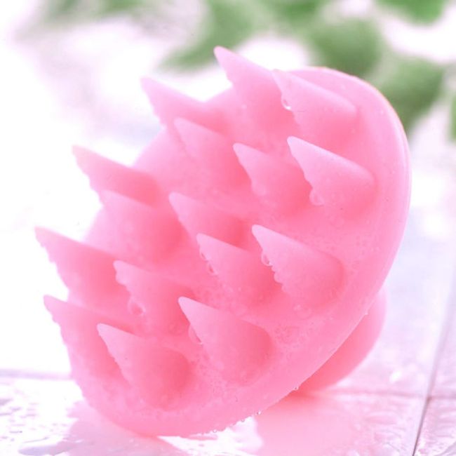 [5x to 10x points for all items in the store] Shimomura Planning Silicone Shampoo Brush Pink 27169