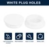 sourcing map 2Pcs White Plug Holes, Waterproof Rubber Button Plug for 50mm / 1.97" Hole