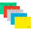 36 Pieces A5 Plastic Wallets Folders Document Wallets Popper Wallet Files Folder Plastic with Button Closure (Assorted Colours)