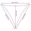 vidaXL Sonnensegel Creme 2x2x2 m 100% Polyester Oxford