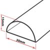 30mm x 15mm White Clip-Over Right Angled External Bend Trunking Adapter - Over Top | Loops