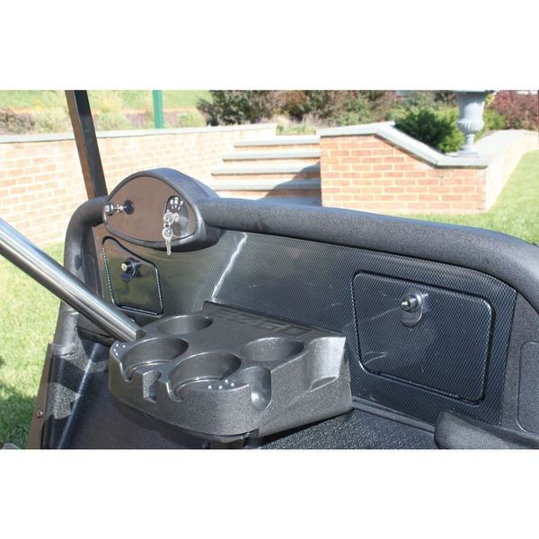 Performance Plus Carts EZGO RXV Golf Cart Carbon Fiber Dash Assembly with Locking Doors | Compatible with 2008-Up Models