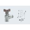 Kakudai Angle Ball Stop Valve with Check Valve 653-900-20