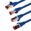 1aTTack.de - 5x 0.25m CAT6 patch cable S/FTP PIMF shielding CAT.6 RJ45 network cable Ethernet cable DSL LAN router switch modem patch panel - blue - 5 pieces