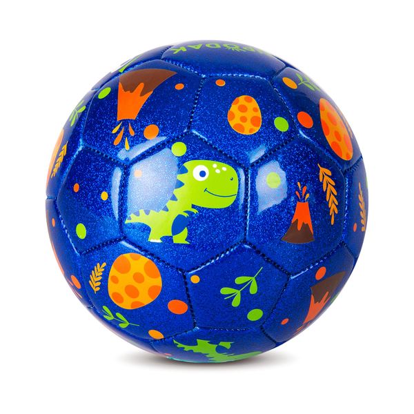 EVERICH TOY Toddlers Soccer Ball with Pump, Small Soccer Ball Size 2 Dinosaur for Toddlers Kids, Indoor Outdoor Backyard Lawn Game, Ideal Gift for Operation Christmas Child Shoe Box