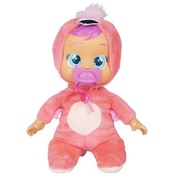 Cry Babies Tiny Cuddles Fancy - 9 inch Baby Doll, Cries Real tears, Pink