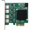 Highpoint Technologies Highpoint RocketU 1144F PCIe 3.0 x4 Dedicated 4X 5Gb/s Port USB-A 3.2 Controller