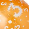 Folat 19303 3rd Birthday Balloons - 5 pieces, Multi Colors