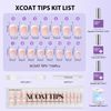 BTArtboxnails Square Nail Tips Glue Gel Builder Gel and Top Coat